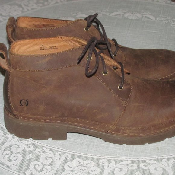 Born Other - Born Distressed Brown Leather Boots Men 11 NEW